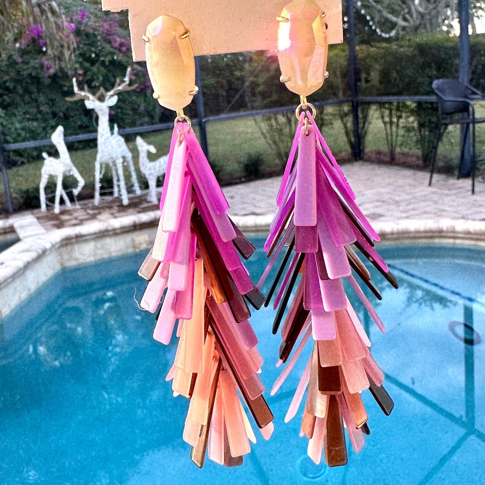 NWOT Kendra Scott Justyne Statement Earrings ~ GLAM!